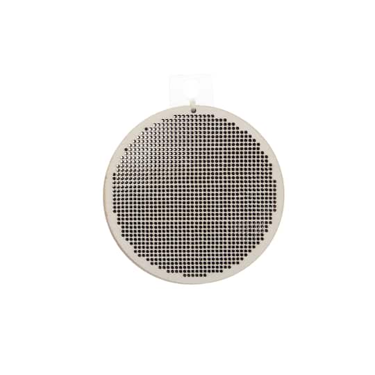 4" Round Cross Stitch Wood Canvas, 4ct. by Loops & Threads®